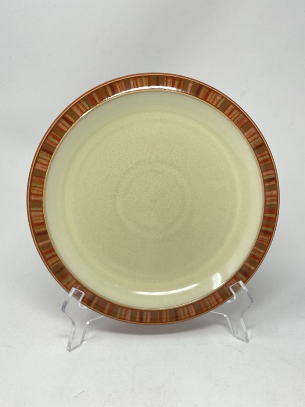 Denby Fire Stripes (retired) Stoneware Side Salad Luncheon Plate (9 available)